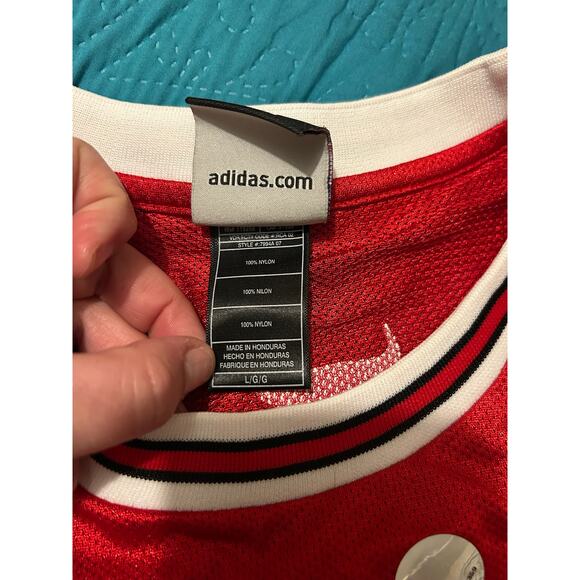 NWOT Adidas Chicago Bulls Derrick Rose Chicago Bulls Basketball Jersey Red Black - Picture 6 of 7